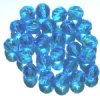 25 10mm Faceted Crystal Aqua Blue AB Beads